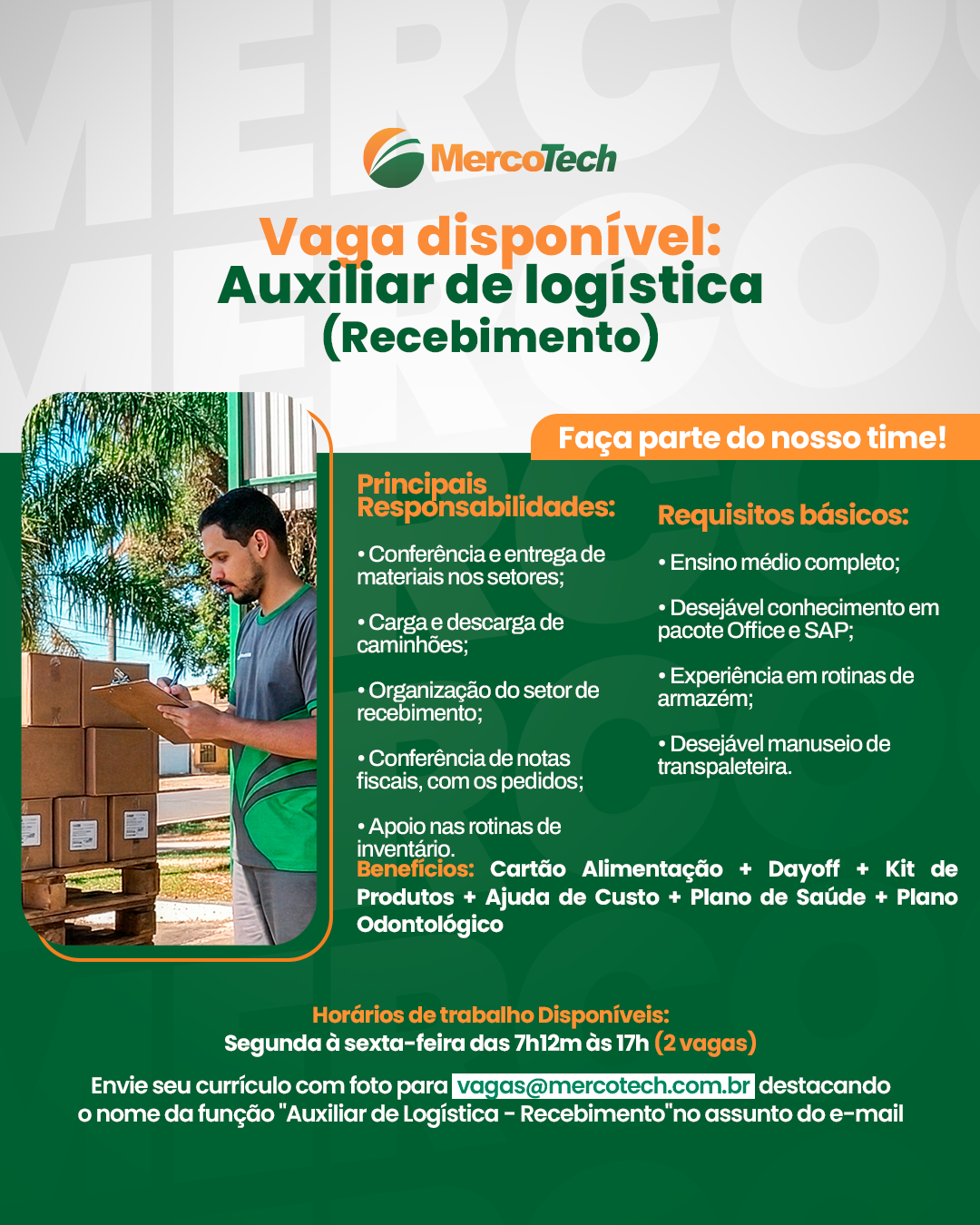 AUXILIAR DE LOGISTICA - RECEBIMENTO